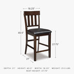 Signature Design by Ashley Haddigan 24" Counter Height Upholstered Barstool 2 Count, Dark Brown