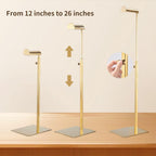 Purse Display Stand 2pack Gold Solid Bag Display Rack Counter Purse Organizer Adjustable Height Stainless Steel Hangbag Display Stand (Gold)