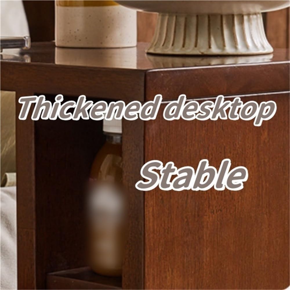Modern 2-Tier C-Shaped Sofa End Table Small Wooden Side Table Coffee Table fo...
