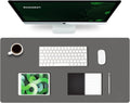 K KNODEL Large Office Leather Desk Mat, Mouse and Keyboard Pad, Computer and Laptop Mat, Desktop Protector and Cover, Writing Pad and Blotter (31.5"x15.7", Dark Gray)