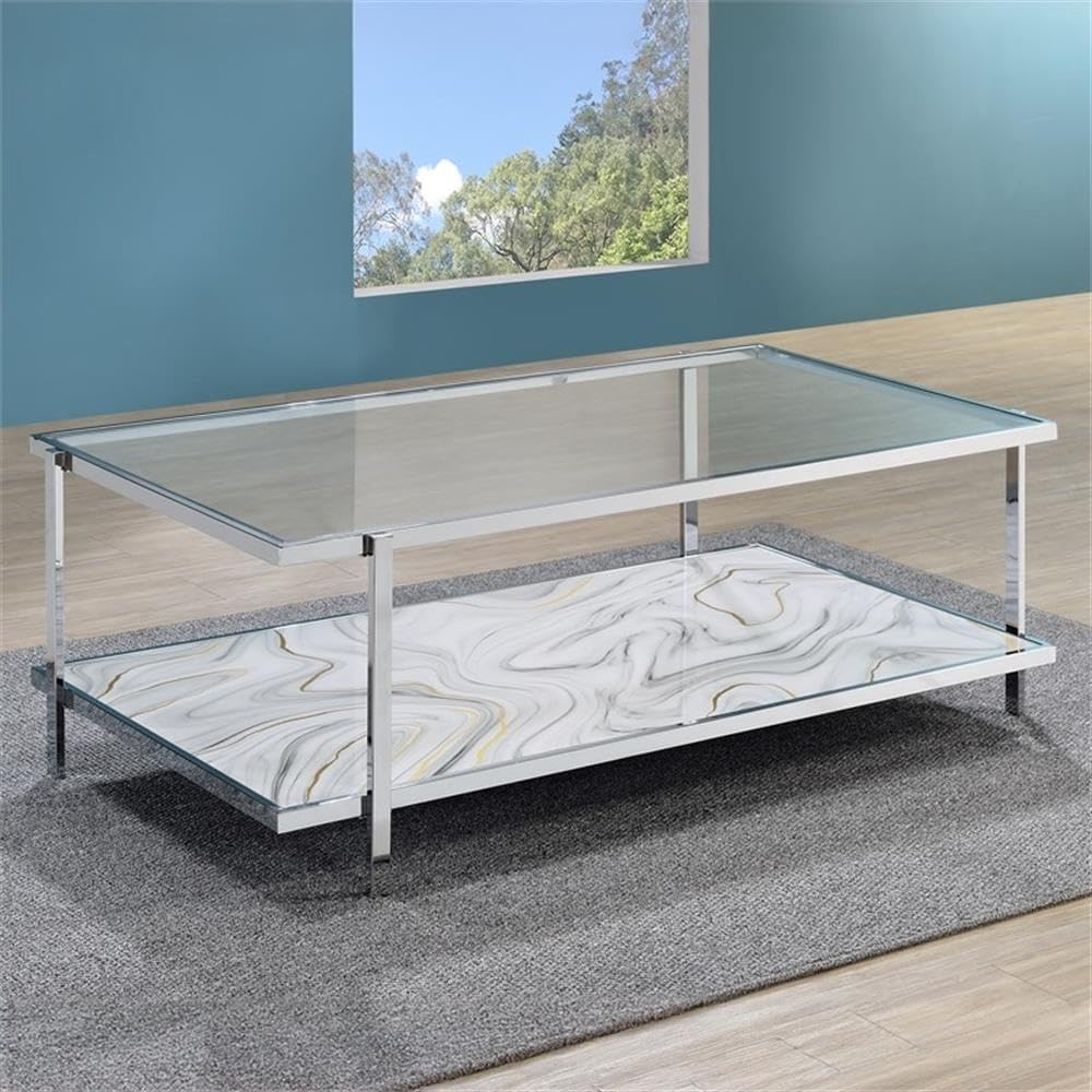 Pemberly Row Contemporary 3-Piece Coffee & End Table Set, Engineered Wood...