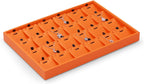 Oirlv Luxury Leather Jewelry Display Tray 24 Grid Jewelry Organizer Tray with Removable Inserts Necklace Pendant Storage