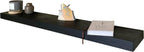 joelsantiques 60 Inch Wooden Floating Shelves for Wall - 60x8x2 in - Made of Natural Wood - Long Wall Shelves for Bedroom - Perfect for Living Room, Kitchen - Made in USA - Black