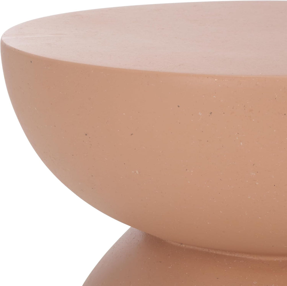 SAFAVIEH Home Collection - Ailani Accent Table, Terracotta Round Side Table w...