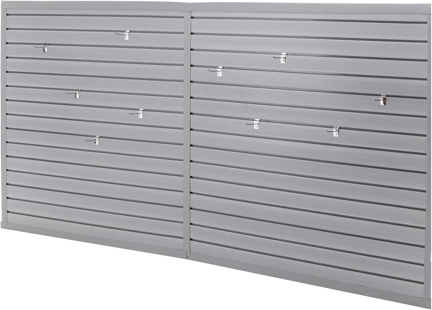 Slat Wall Paneling 8x4 FT, PVC SlatWall Panels Garage Organizer Storage System with Hooks & Accessories, Heavy Duty Wall Mounted Rack
