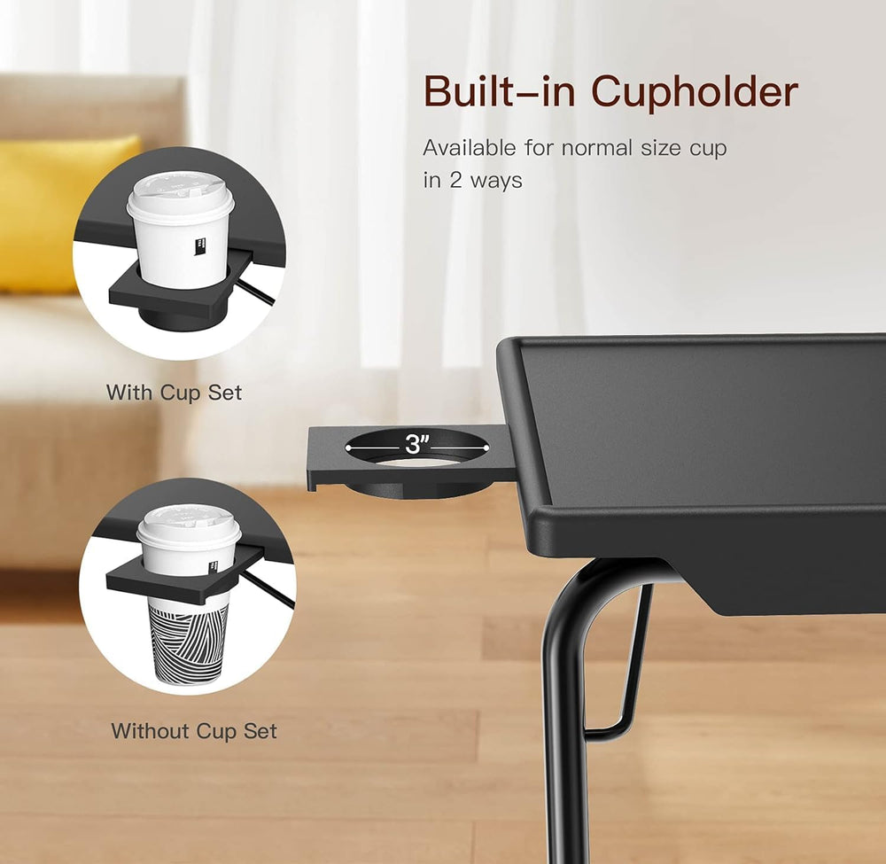 HUANUO Adjustable TV Tray Table - Foldable TV Tray with 6 Height & 3 Tilt...