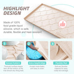 SIKADEER 22" x 19" Under Sink Mat Waterproof, Silicone Mat Kitchen Drawer Shelf and Cabinet Liner, Sink Protector for Kitchen Organizers and Storage, Boot Tray Pet Food Mats