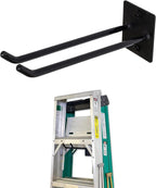 StoreYourBoard Ladder Storage Wall Hook – Heavy Duty Steel Ladder Hanger for Garage Wall, Holds 2–3 Ladders, Ladder Hooks for Wall Mount, Supports up to 50 lbs