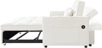 ERYE 64" W Full Size 3 in 1 Convertible Sleeper Sofabed W/Cupholders and USB Ports, Modern Velvet Upholstered Loveseat Sofa with Pull Out Sleep Couch Bed and Reclining Backrest for Home Apartment RV