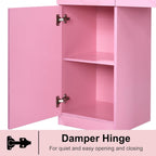 4ever2buy Barber Station for Hair Stylist, Salon Wall Station with Barber Cabinet, Hair Stations Equipment Hair Dryer Holder, Drawers (Pink)