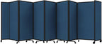 Versare Room Divider 360 Portable Wall Partition | Folding Panels | Large Freestanding Divider | Locking Wheels | Temporary Room Separator