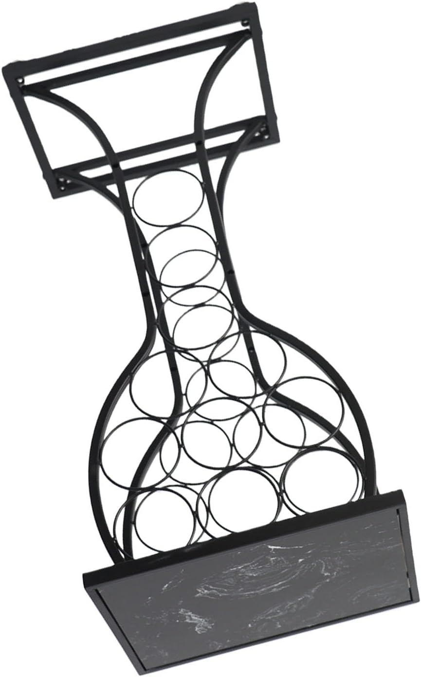 Mingzhe Metal Wine Holder with Elegant Marble Top for Wine Storage, Holds 11 ...