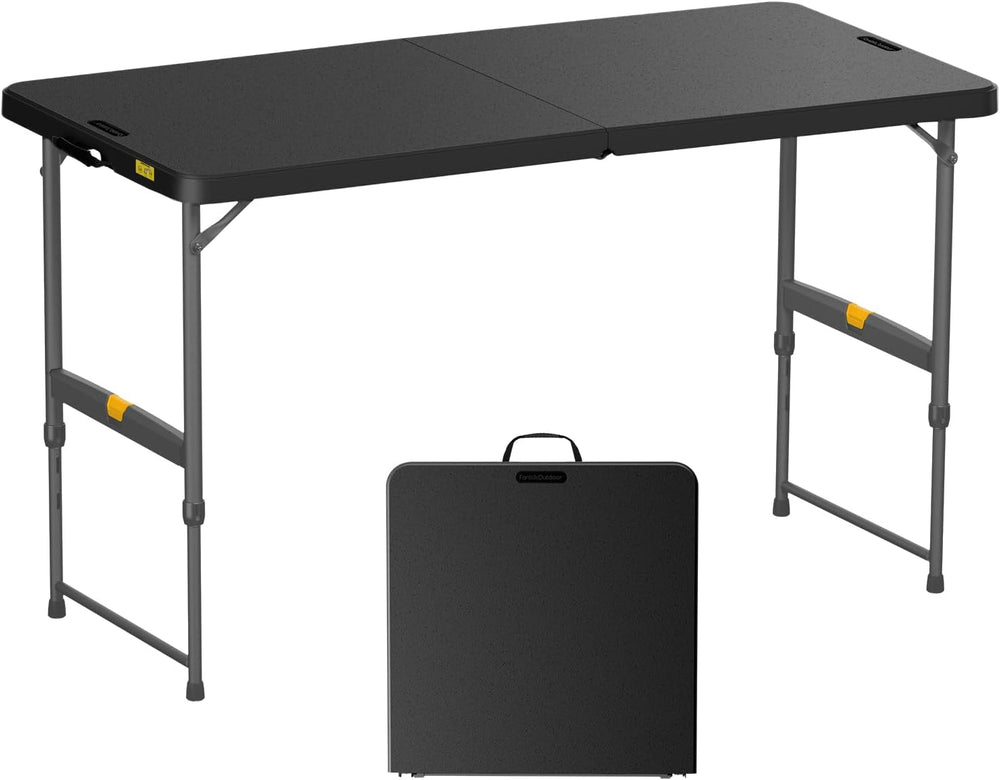 FanttikOutdoor Folding Table 4 Foot Quick Adjust Portable Plastic 4 Heights |...