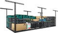 4x8 FT Overhead Garage Storage Rack, 26"-40" Height Adjustable Heavy Duty Garage Ceiling Storage Rack, 750LBS Capacity Metal Hanging Organizer System for Garage