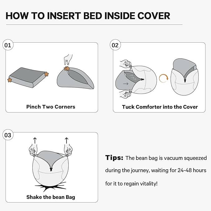 Bean Bag Chairs for Adults - Giant Bean Bag Chair Convertible Bean Bag Bed - Beanbag Chair with Micro Fiber Cover/Furniture Foam Filler - Floor Couch Sofa in Bedroom Dorm Room - Queen Golden Brown