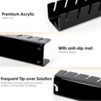 HAYVAN Hat Organizer for Baseball Caps 2 Packs, Acrylic Cap Storage Holder for Ball Cap, Golf Cap, Trucker Hat - Install-free | Easy Grab | Gift Idea | Minimalist(Black)
