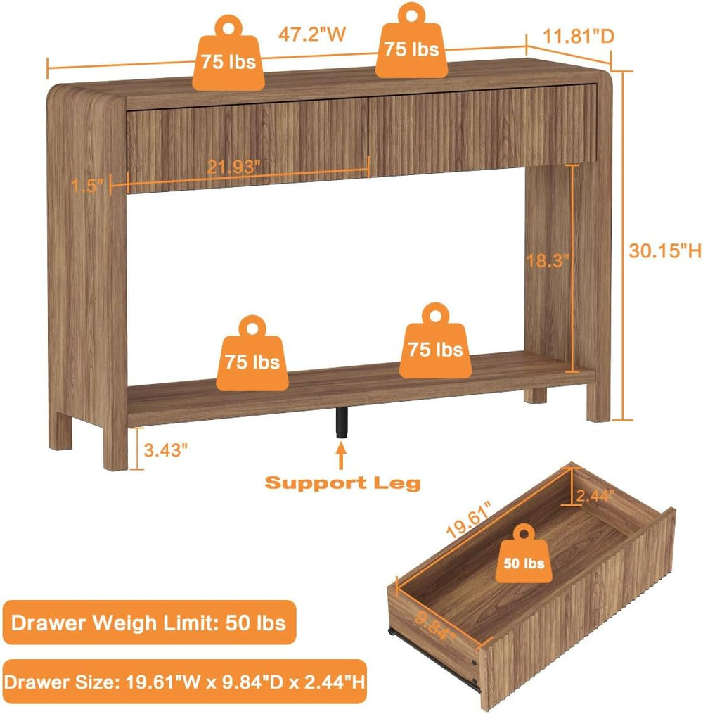 FATORRI Console Sofa Table for Entryway, Wood Foyer Tables for Living Room, F...