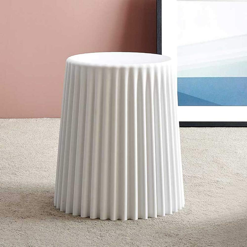 Footstool Footstool,Simple Fashion Stool,Anti-Slip Strong Stool (White 18x17x...