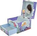 Mermaid Music Box for Girls - Little Mermaid Jewelry Box with Rotating Figurine, Storage Drawer, & Beautiful Dreamer Melody | Ocean Theme Design, 4.13x4.13x3.35 Inches | Musical Jewelry Box