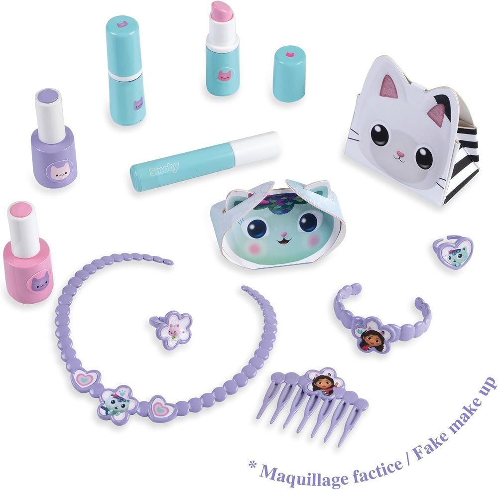 Smoby - Gabby et la Maison Magique - 2-in-1 Dressing Table - Stool + 12 Dummy...