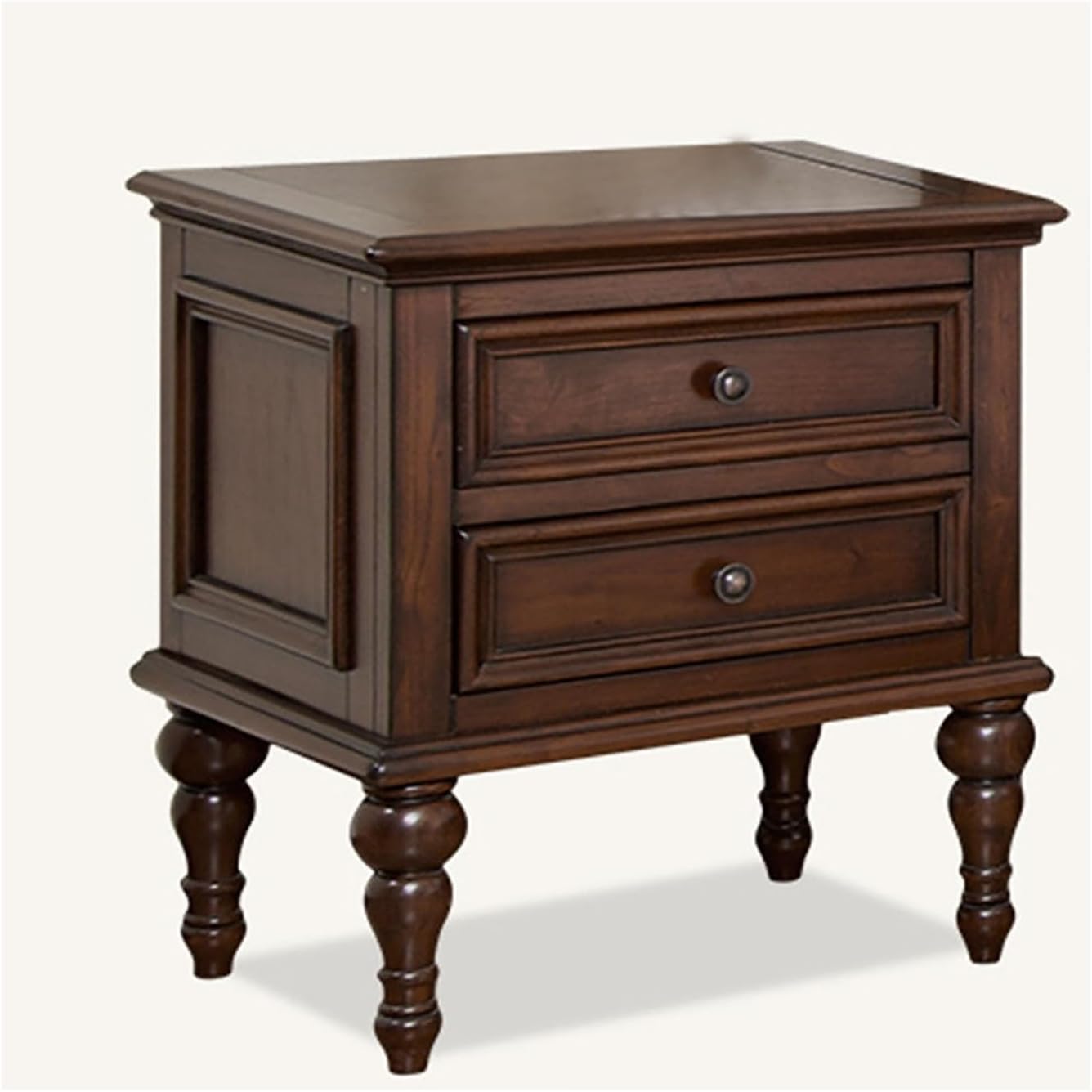UPGENT Minimalist Bedside Table, Vintage nightstand with Drawers, Mini End Table for Bedroom Living Room 50 × 45 × 60CM
