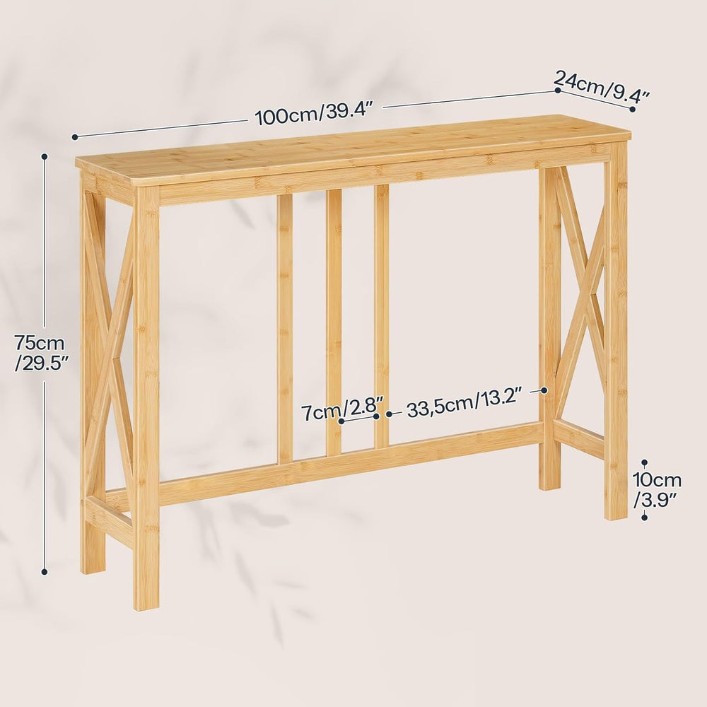 HOOBRO Narrow Console Table, Sofa Table for Entrance, 39.4" Long Entrywa...