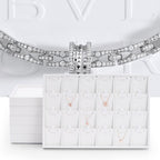 Premium White PU Leather Jewelry Organizer Tray - 12 Grids Display Tray for Earrings, Rings, Bracelets, Necklaces - Dresser & Countertop Storage (35x24cm) - Elegant Jewelry Display for Retail