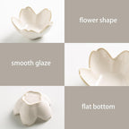 Flower Ring Holder Dish, Ceramic Jewelry Tray, Small Trinket Dish | Jewelry plate bowl works as a cute ring holder dish, adding aesthetic room decor and Christmas birthday gifts for women.