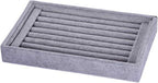 Valyria Velvet 7 Slots Ring Earrings Trays Showcase Display Jewelry Organizer (Grey)