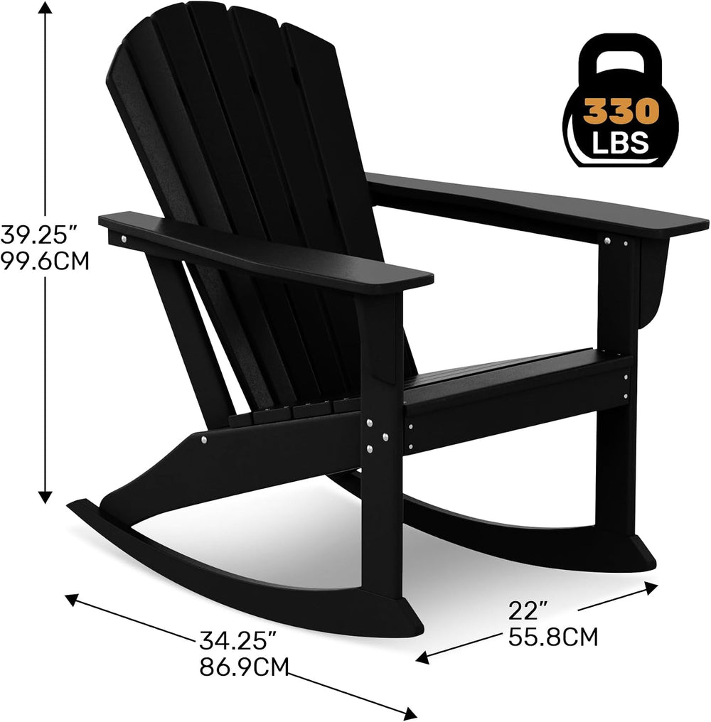 Costaelm Outdoor Adirondack Chair, All Weather Resistant Lawn Chairs Balcony ...