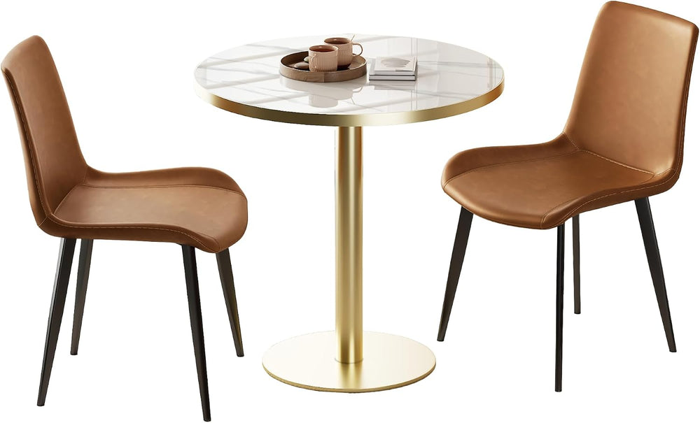 Round Modern Dinning 31.5 inches Bistro Table Tulip with Faux Marble top,Easy...