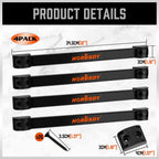 HORUSDY 12" Magnetic Tool Holder Strip, 4-Pack Tool Magnet Bar for Garage Organization, Shop Organization, Mounting Screws Included