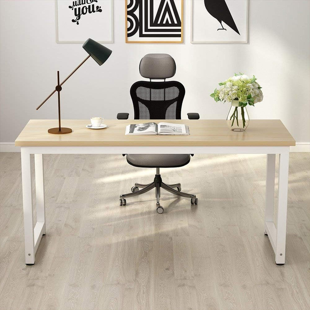 Tribesigns Computer Desk, 63 inch Large Office Desk Computer Table Study Writ...