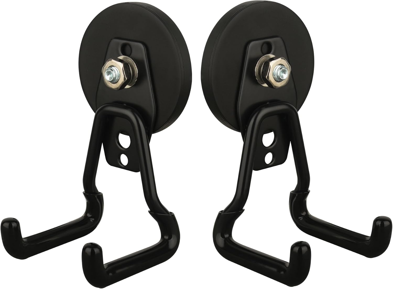 MUTUACTOR New Upgraded Strong Magnetic Hooks,2-Pack Unique Heavy Duty Magnetic Hook for Hanging,20lbs Anti-Scratch Magnet Storage Hook for Storing Cordless Impact Drivers Trailer Cord Garage Tools