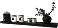 joelsantiques 72 Inch Wooden Floating Shelves for Wall - 72x8x2 in - Made of Natural Wood - Long Wall Shelves for Bedroom - Perfect for Living Room, Kitchen - Black