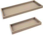 Countertop and Vanity Tray - 2 PC (11” and 7”) Shatterproof Silicone Kitchen and Bathroom Trays for Counter, Kitchen Soap Dispenser Tray, Vanity Trays for Bathroom, Perfume Key Tray