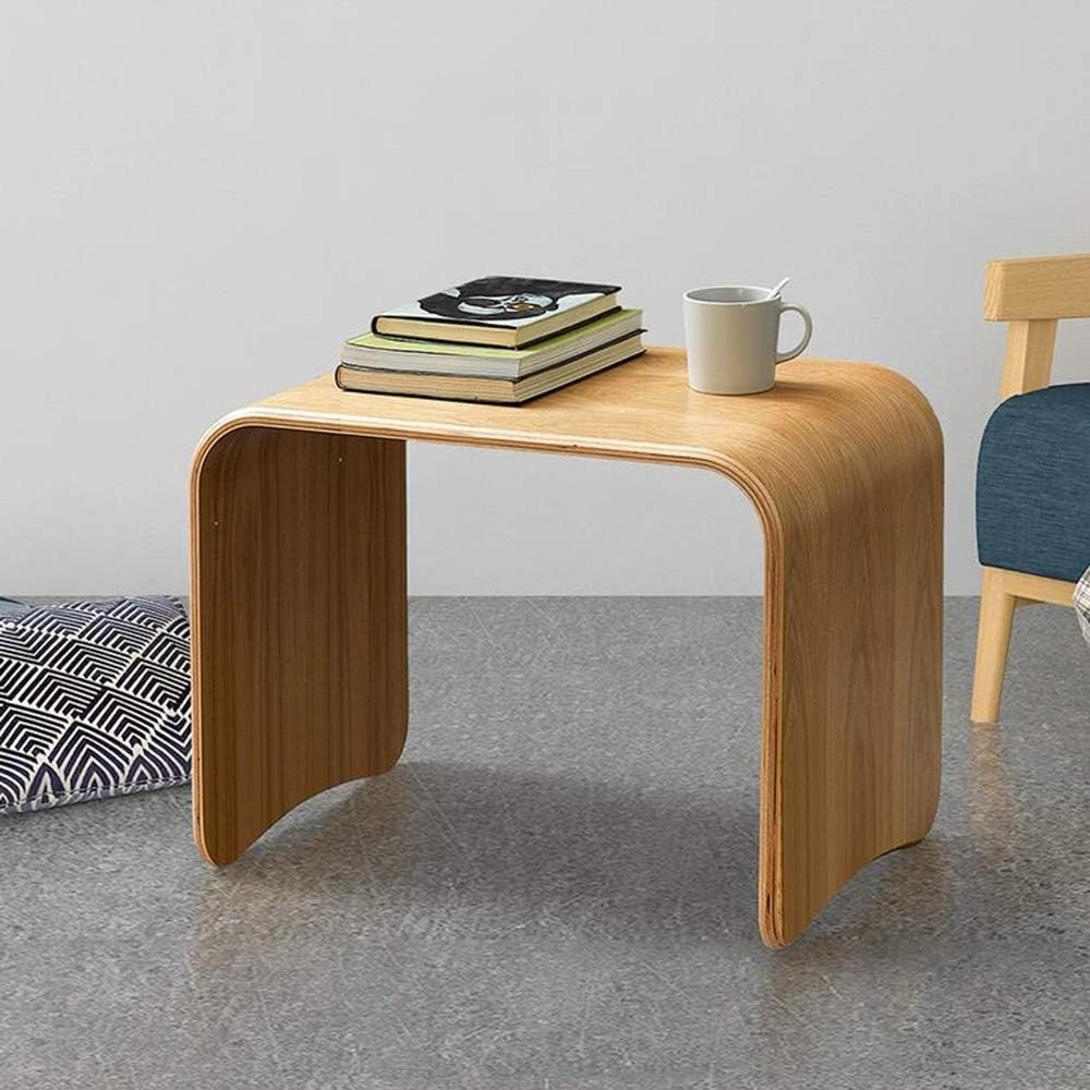U-Shaped Side Table, Natural Edge End Table, Wood Side Table, Solid Wood End ...