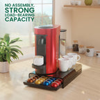 Coffee Pods Storage for Nespresso Vertuo Capsules Organizer, with Arcylic Top & Plastic Drawer, Holds 40 Pods