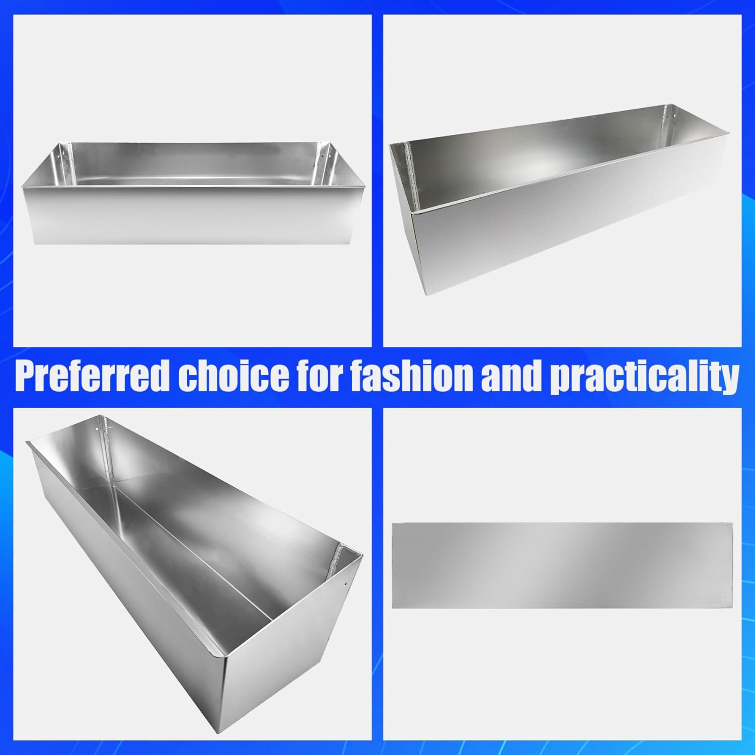 Aluminum Fuel Tank Rack Multi Use Storage Cabinet Holder Practical Kettle Racks Length 46" Accommodate 4 5-Gallon Jugs Suitable for Garage Enclosed Racing Trailer Work Area Silver
