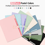 Sooez Aesthetic 8 Pocket Accordion File Organizer, Pastels Expanding File Folder for Important Document with Labels, Portable Receipt Bill Paper Organizer for Office School Supplies, Letter Size Pink