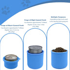 Original Canned Dog Food Storage Container | Silicone Can Cover Pet Food Sealer | BPA Free, Airtight, Dishwasher & Freezer Safe (Blue)