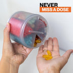 Monster Extra-Large Pill Organizer (5” Tall x 4.25” Wide) – 10 Adjustable Compartments, Easy Dispense Medication & Supplement Dispenser, Monster Fit 10
