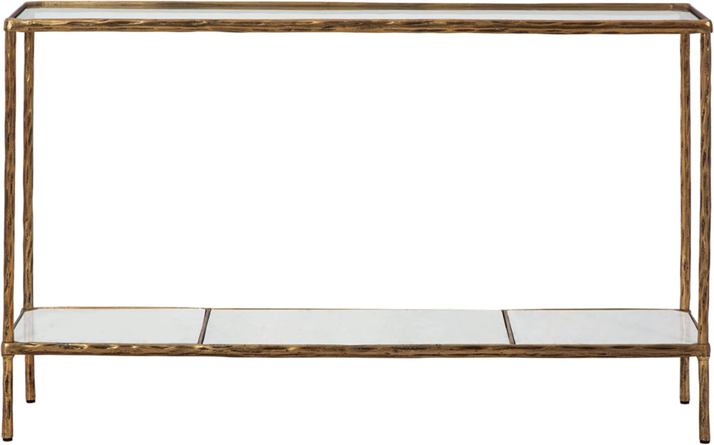 Signature Design by Ashley 52" Glass & Marble Narrow Console Sofa Ta...