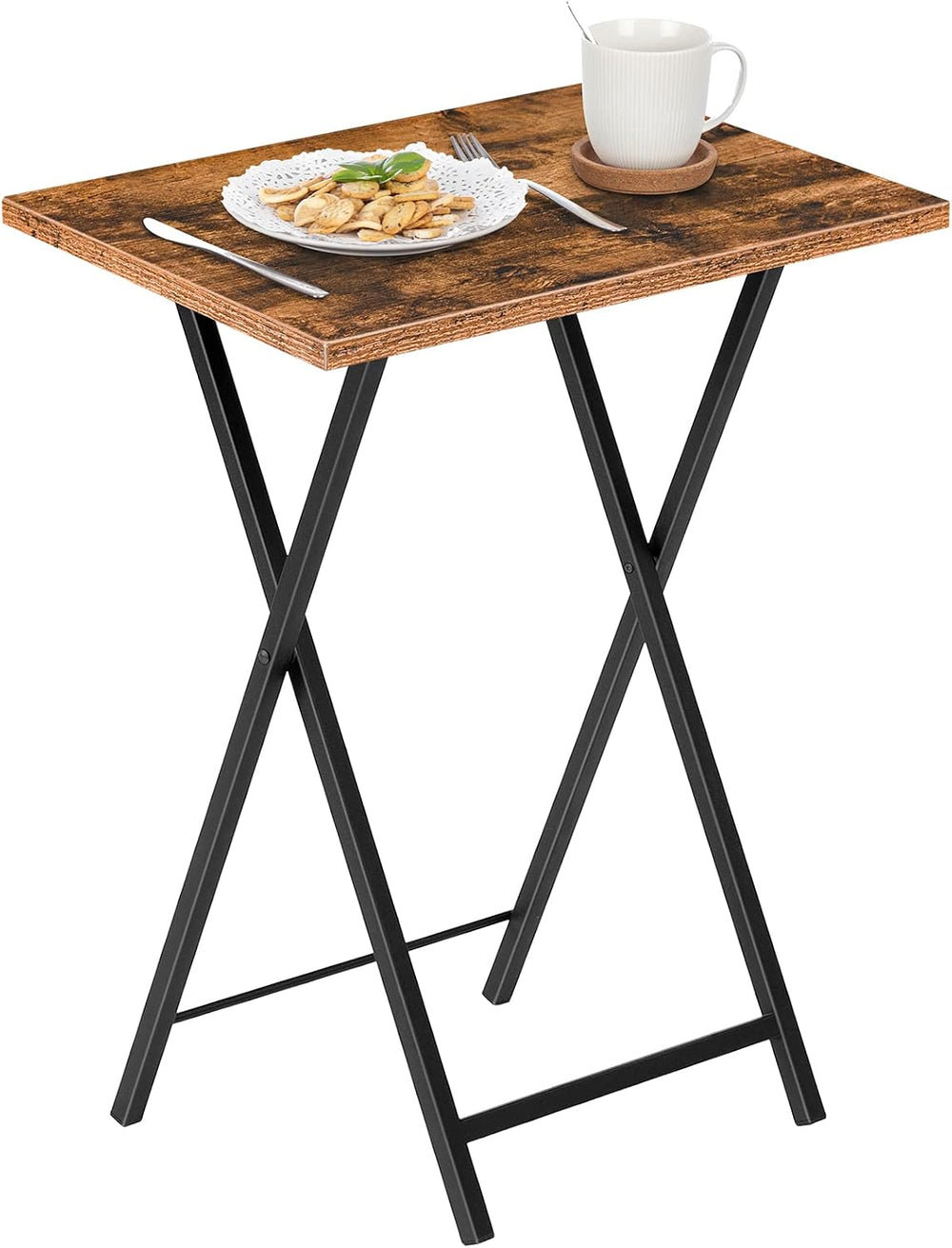 HOOBRO Folding TV Table, TV Tray, Stable Snack Table for Small Space, Portabl...