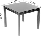 Solid Hard Wood Kids Table and Chair Set, Coffee, 5 Piece | 4 Chairs Included, Rubberwood