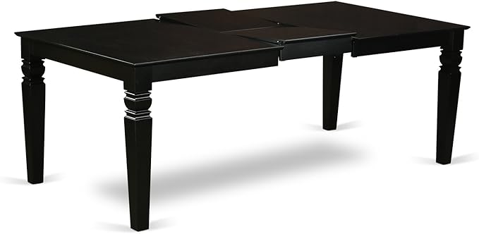East West Furniture LGDU5-BLK-LC 5 Piece Kitchen Table & Chairs Set Inclu...