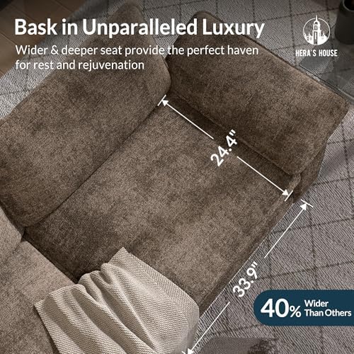 HERA'S HOUSE 3 Pieces Modular Cloud Couch and Chair Set Setional Sofa | M...