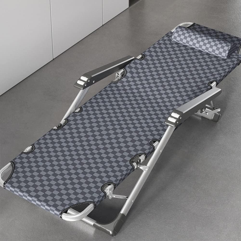 Folding Sun Lounger Adjustable Reclining Lounge Chair Gravity with Pillow and Massage Armrests(A+Cushion a)