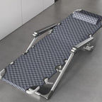 Folding Sun Lounger Adjustable Reclining Lounge Chair Gravity with Pillow and Massage Armrests(A+Cushion a)