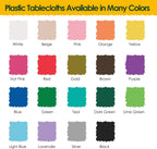 Beige 5 Pack 54 x 108 Inch Plastic Tablecloth Disposable Tablecloth for Rectangle Table, Party Plastic Table Cloth